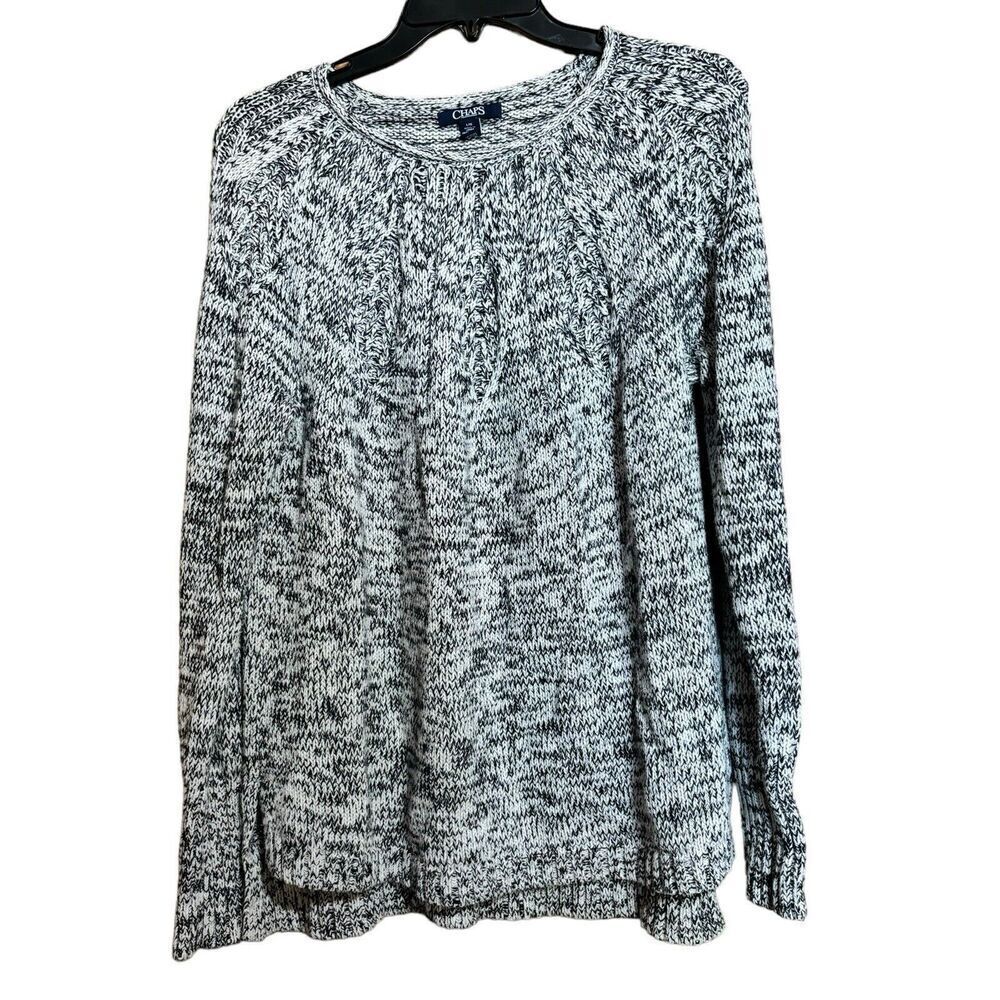 CHAPS Sweater Womens Large Multicolor  Chunky Pullover Long Sleeve Sweatshirt